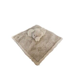 Parents Choice Elephant Lovey Gray Security Blanket Fleece Satin Polka Dots EUC